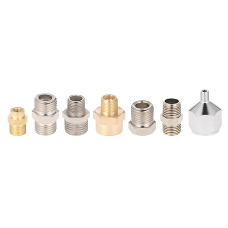 Chiloskit 7pcs Airbrush Hose Adaptor Connector Fitting Set For Compressor to Airbrush Complete Connector Set